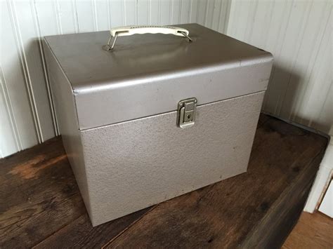 vintage metal file box for sale 